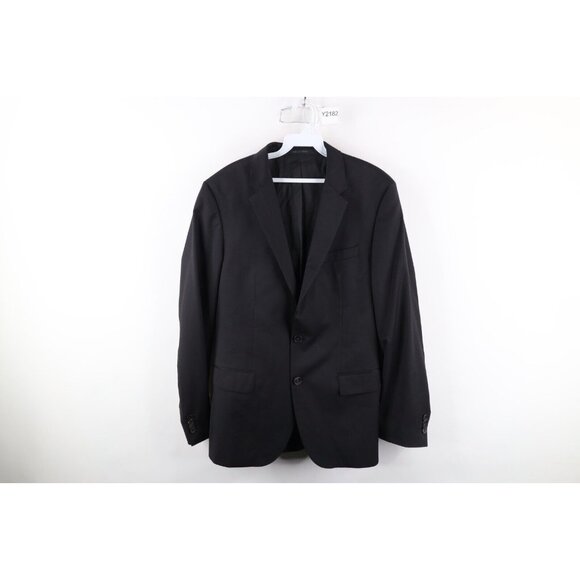 Hugo Boss Men 38R Super 120 Guabello Wool 2 Button Suit Coat Blazer Jacket Black